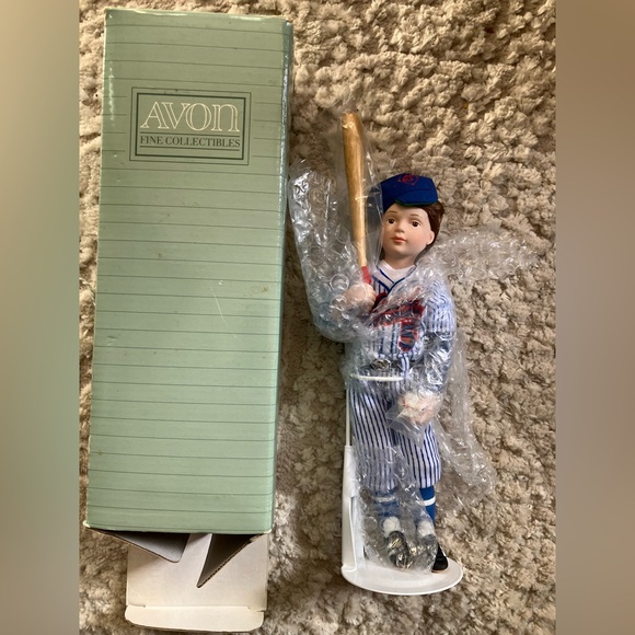 Vintage Avon Childhood Dreams Porcelain Doll Grand Slammers Baseball Boy 1991 - Picture 1 of 9